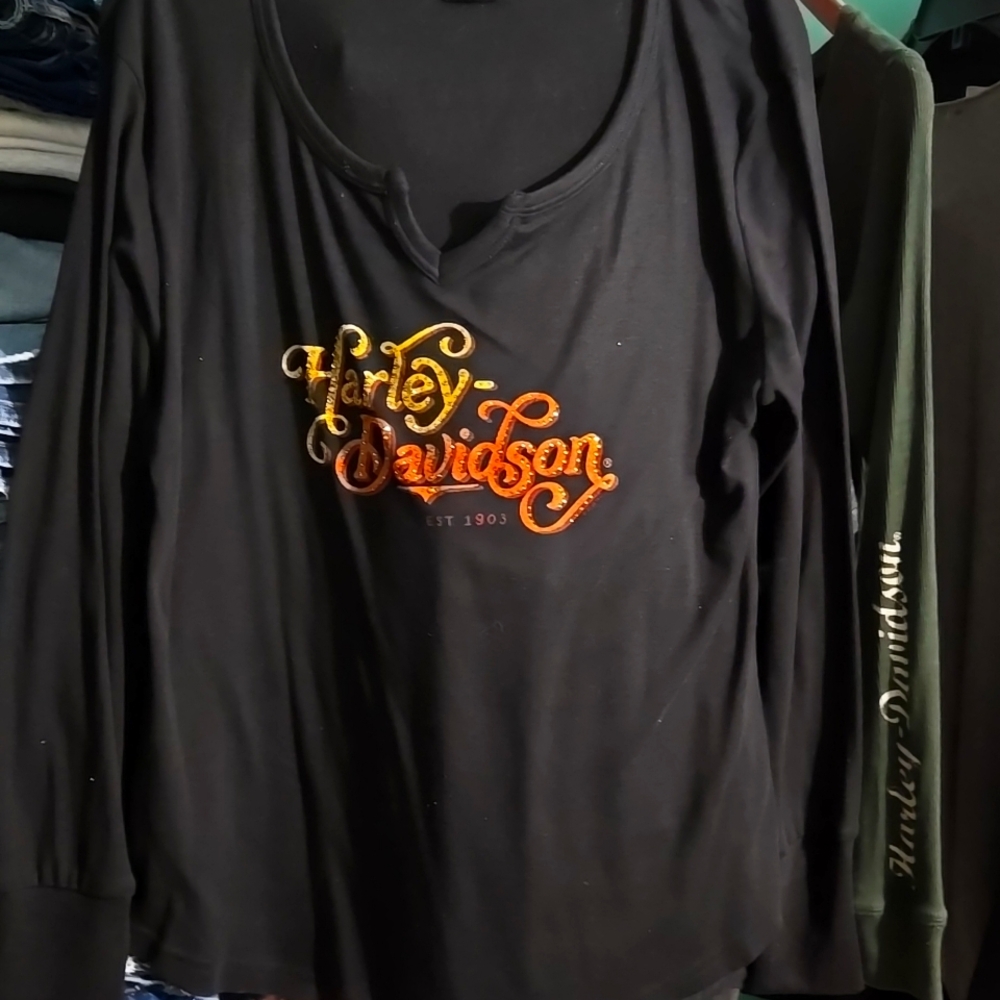 Womens Harley Davidson Long Sleeve Top